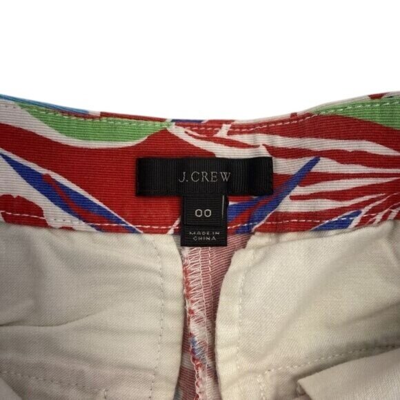J Crew Shorts Women's Size 00 Multicolor Floral Pattern High-Rise Casual Chino - Picture 3 of 16